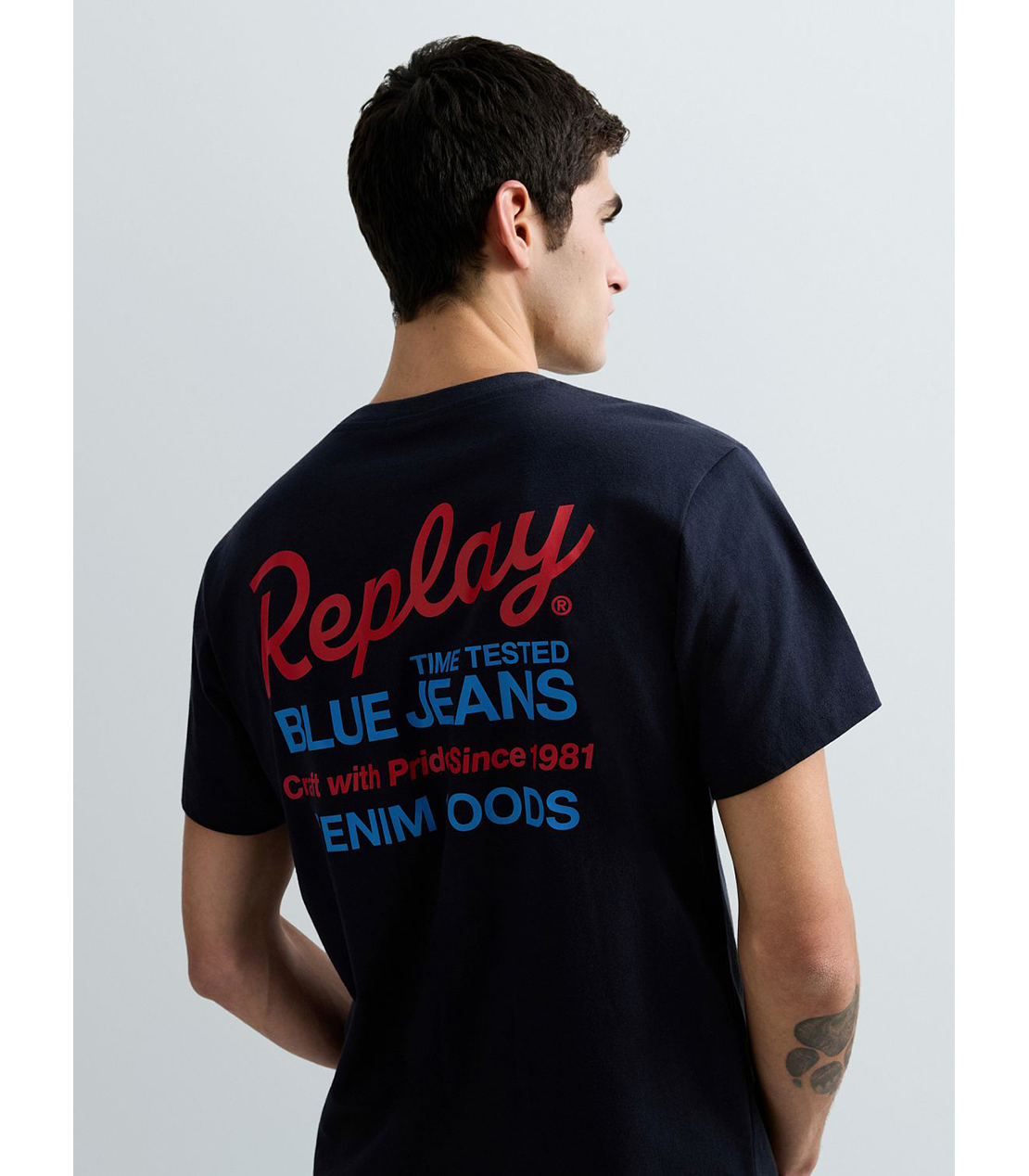 ベーシックジャージーヘリテイジプリント Tシャツ 詳細画像 ダークネイビー 6